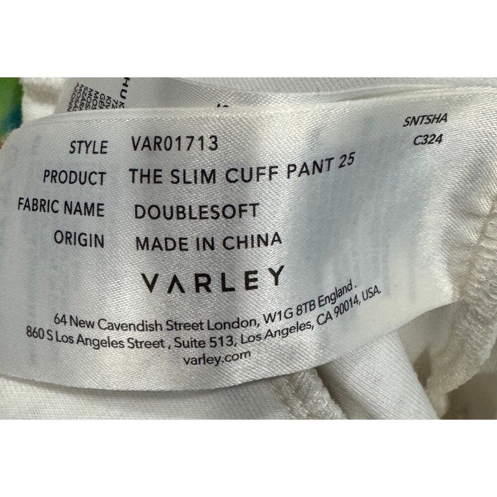 VARLEY Double Soft Slim Cuff Pant Jogger Sweatpants 25" Athleisure Size S - Picture 7 of 7
